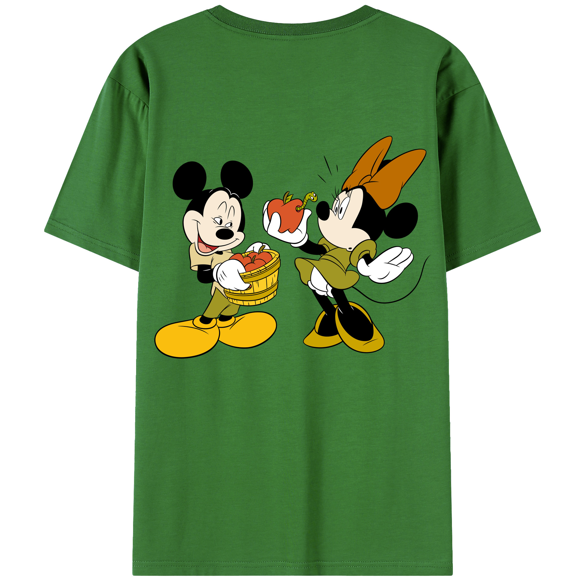 （画像用） ミッキーマウス Mickey Mouse レディース半袖Tシャツ(バックプリント)